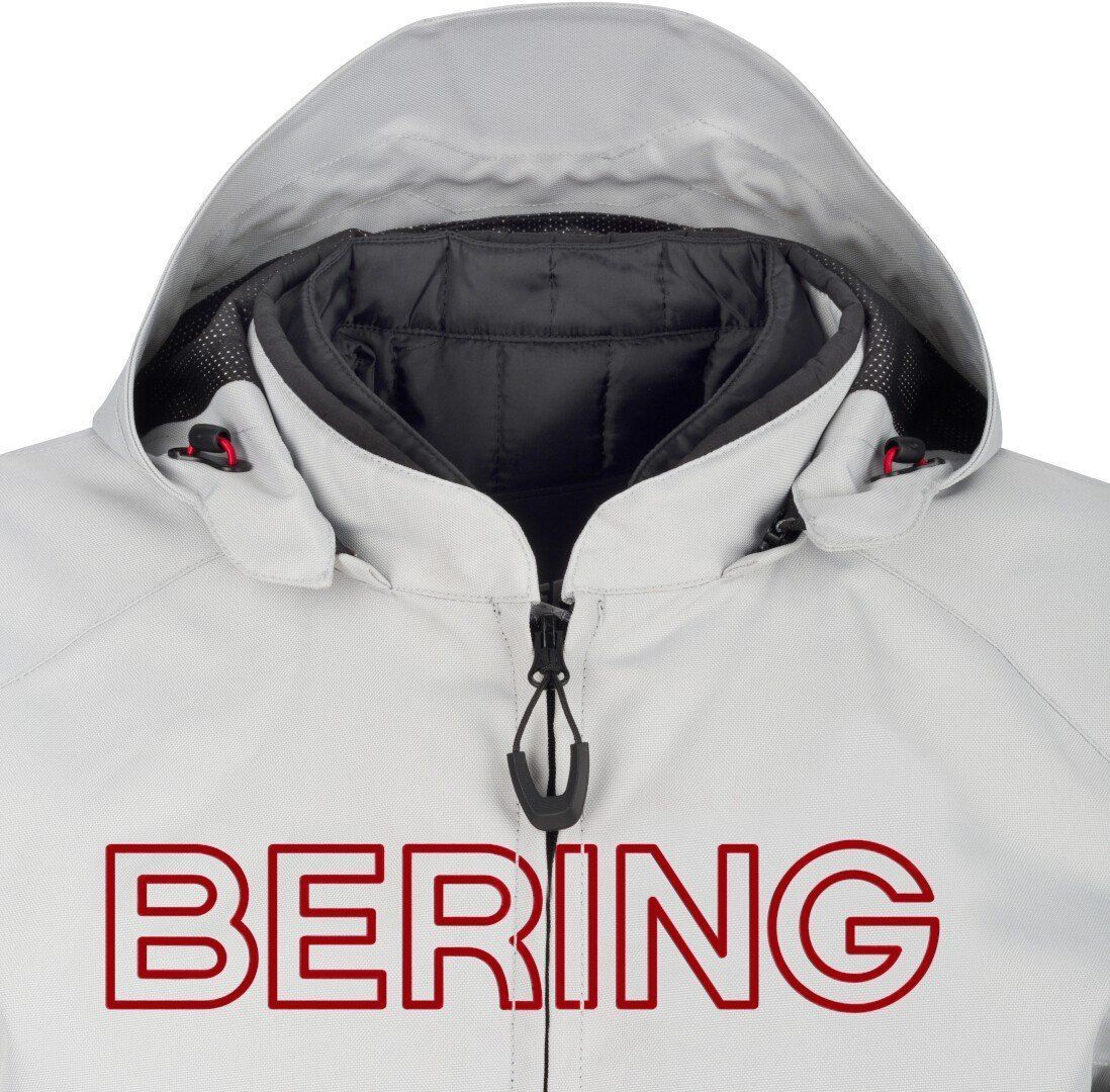 Bering Warwick wasserdichte Motorrad Textiljacke hellgrau/rot L Abbildung 6