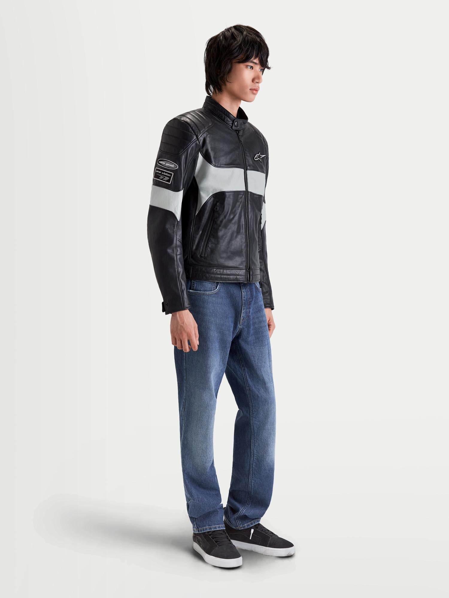 Alpinestars Revern Motorcycle Leather Jacket black/grey 2XL Figure 10