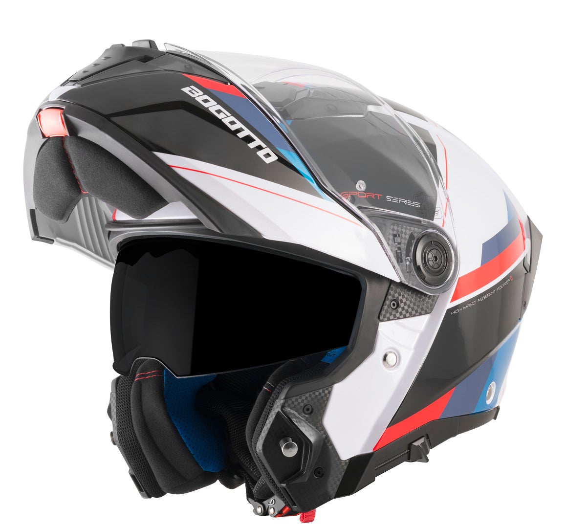 Bogotto FF404 Ezion Casque modulable noir mat/blanc/rouge/bleu XL Figure 1