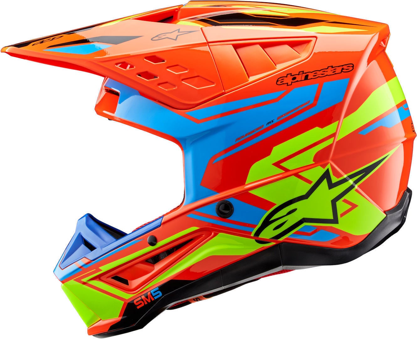 Alpinestars S-M5 Action 2 2024 Motocross Helm orange/gelb S (55/56) Abbildung 4