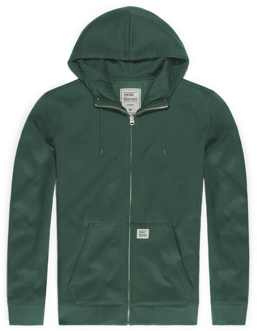 Vintage Industries Cruz Sweat à capuche Zip Vert L Figure 1
