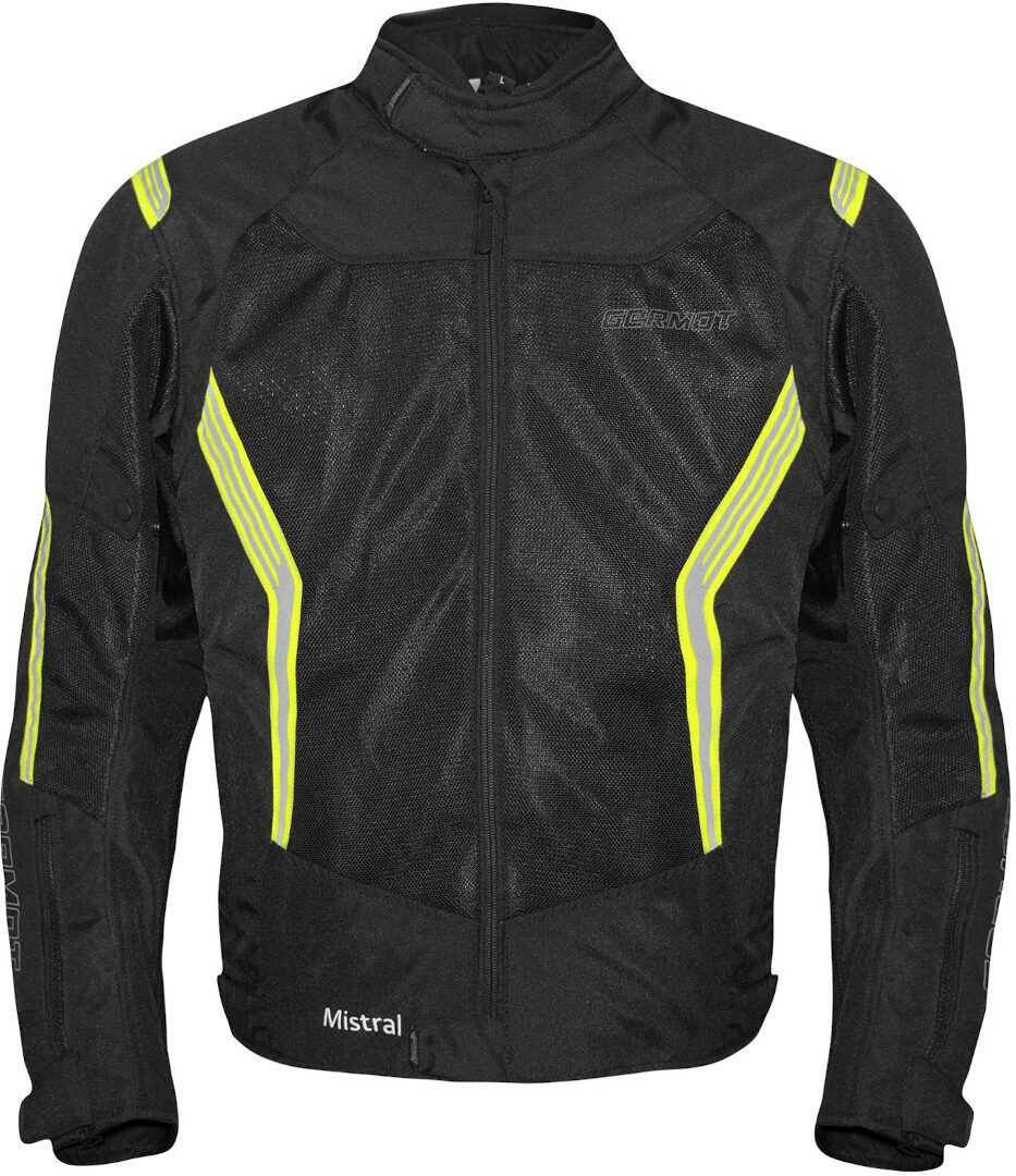 Germot Mistral Motorcycle Textile Jacket black/neon L Figure 1