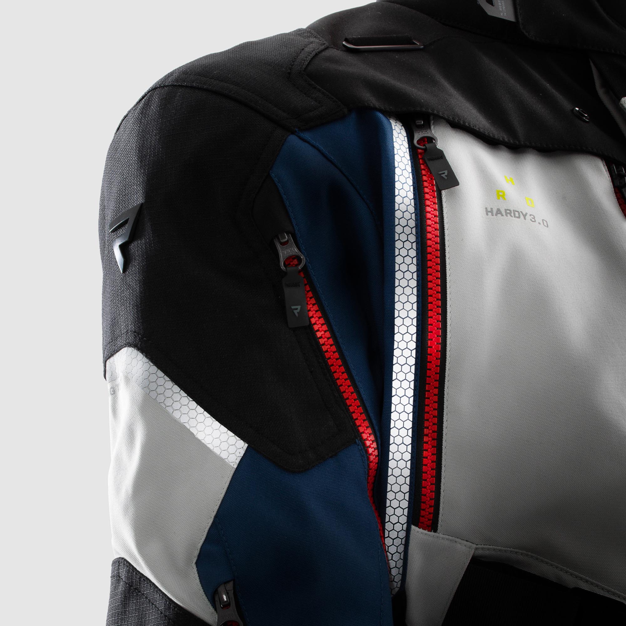 Rebelhorn Hardy 3.0 waterproof Motorcycle Textile Jacket grey/blue/red M Figure 22