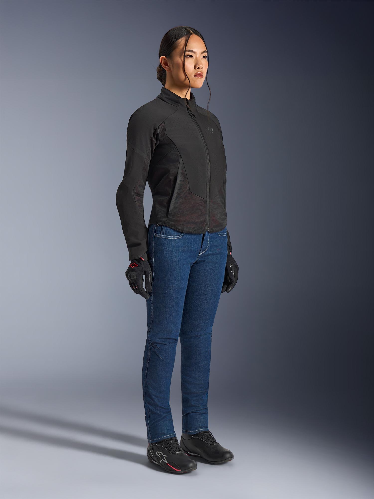 Side view of Alpinestars Stella Aeroshell Airflow Ladies Motorcycle Textile Jacket