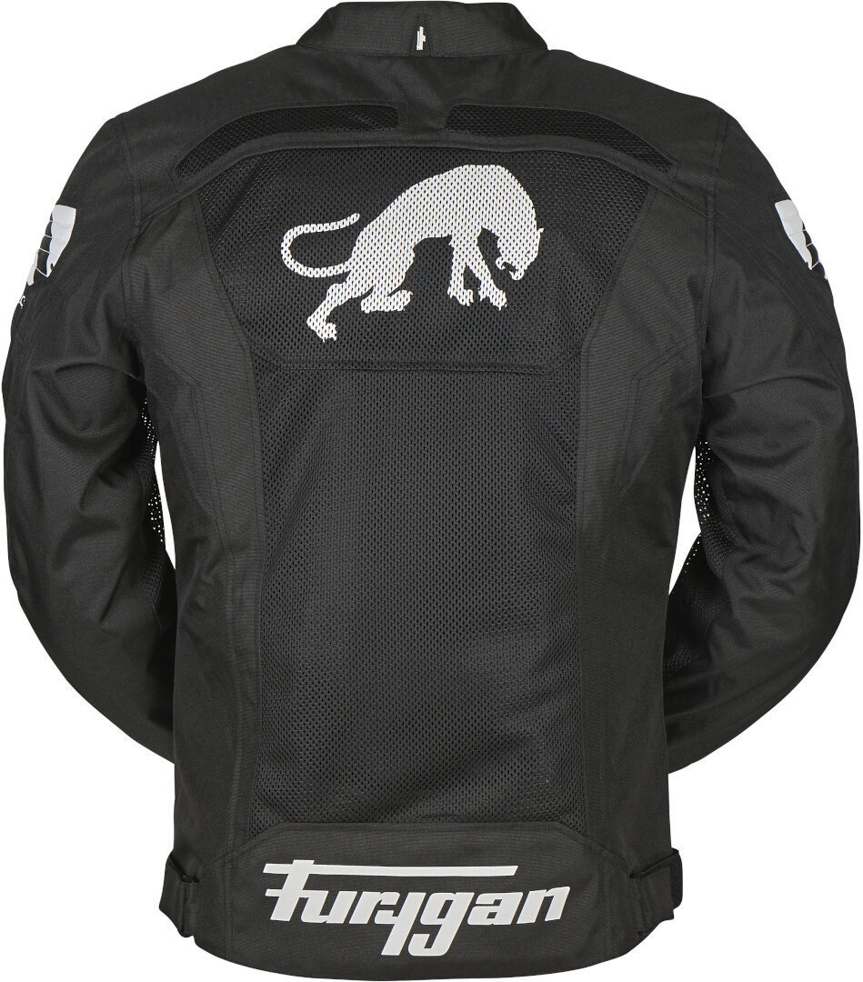 Furygan Atom Vented Motorrad Textiljacke schwarz/weiß M Abbildung 3