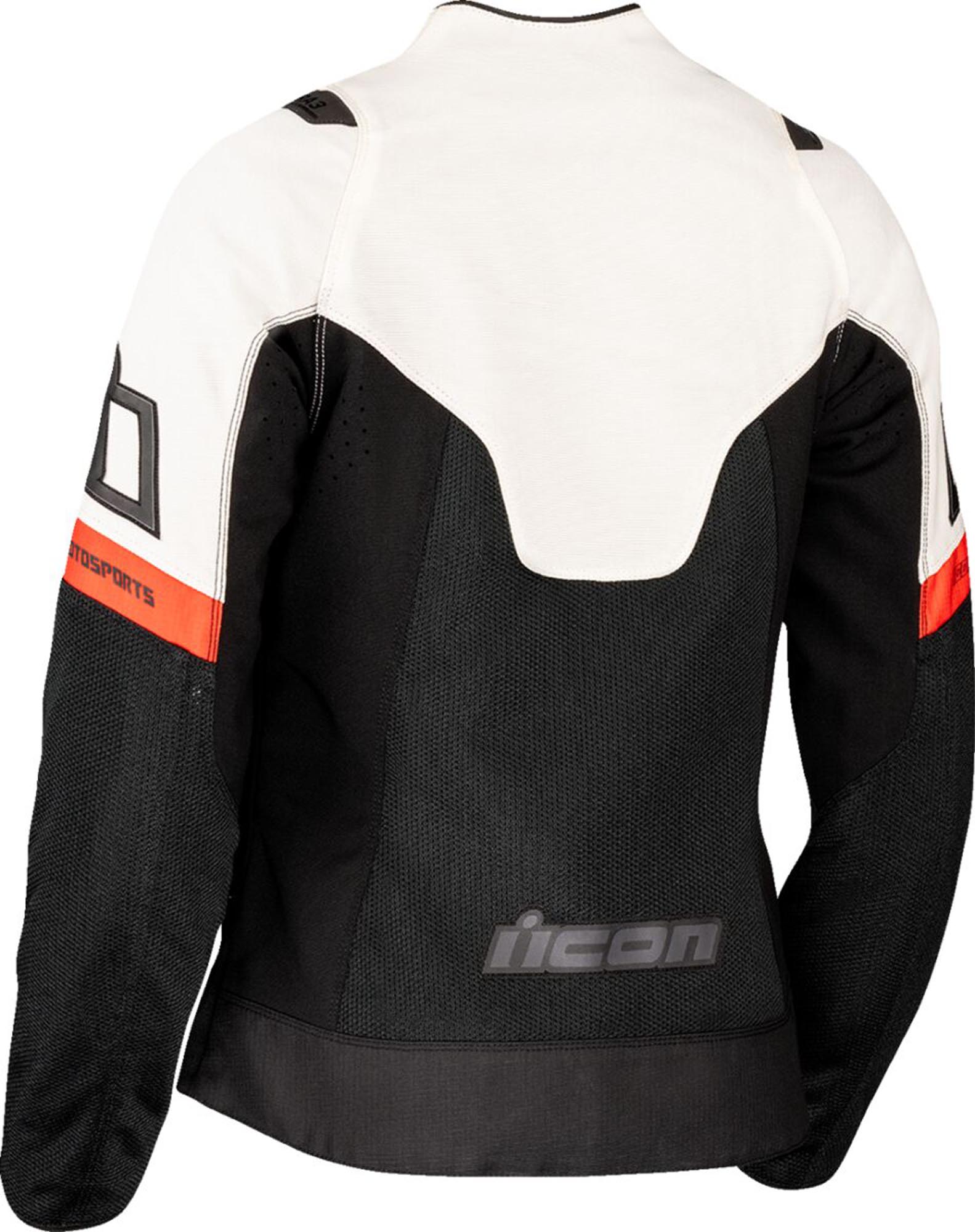 Icon Contra 3 Dames motorfiets textieljas wit/zwart/oranje L Figuur 2