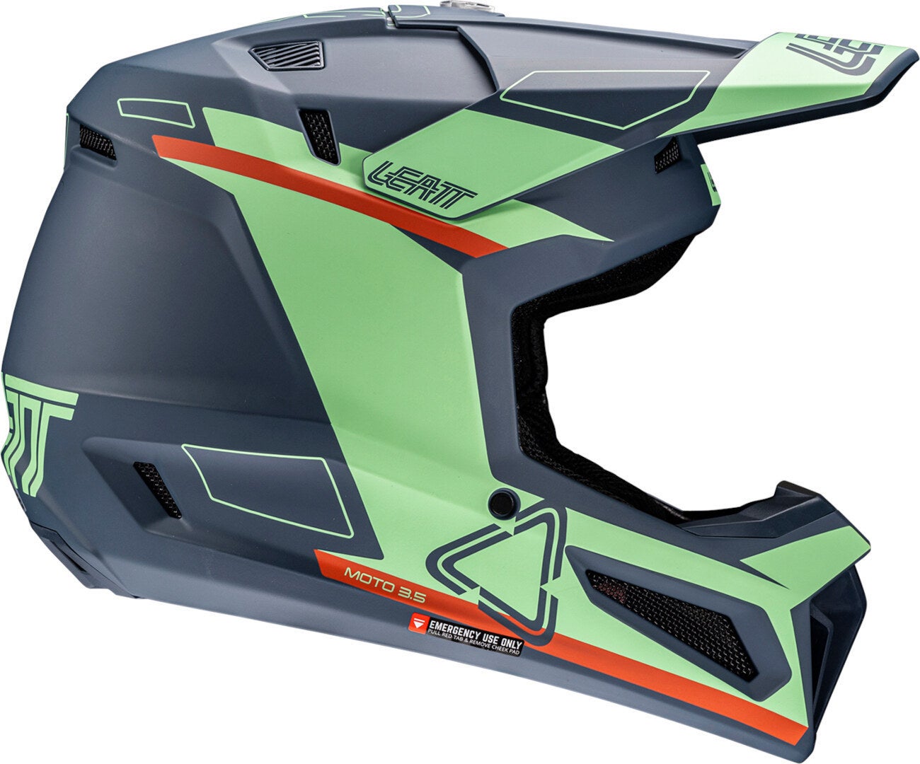 Leatt 3.5 Angled Motocross Helm mit Brille blau/rot/grün XL (61/62) Abbildung 3