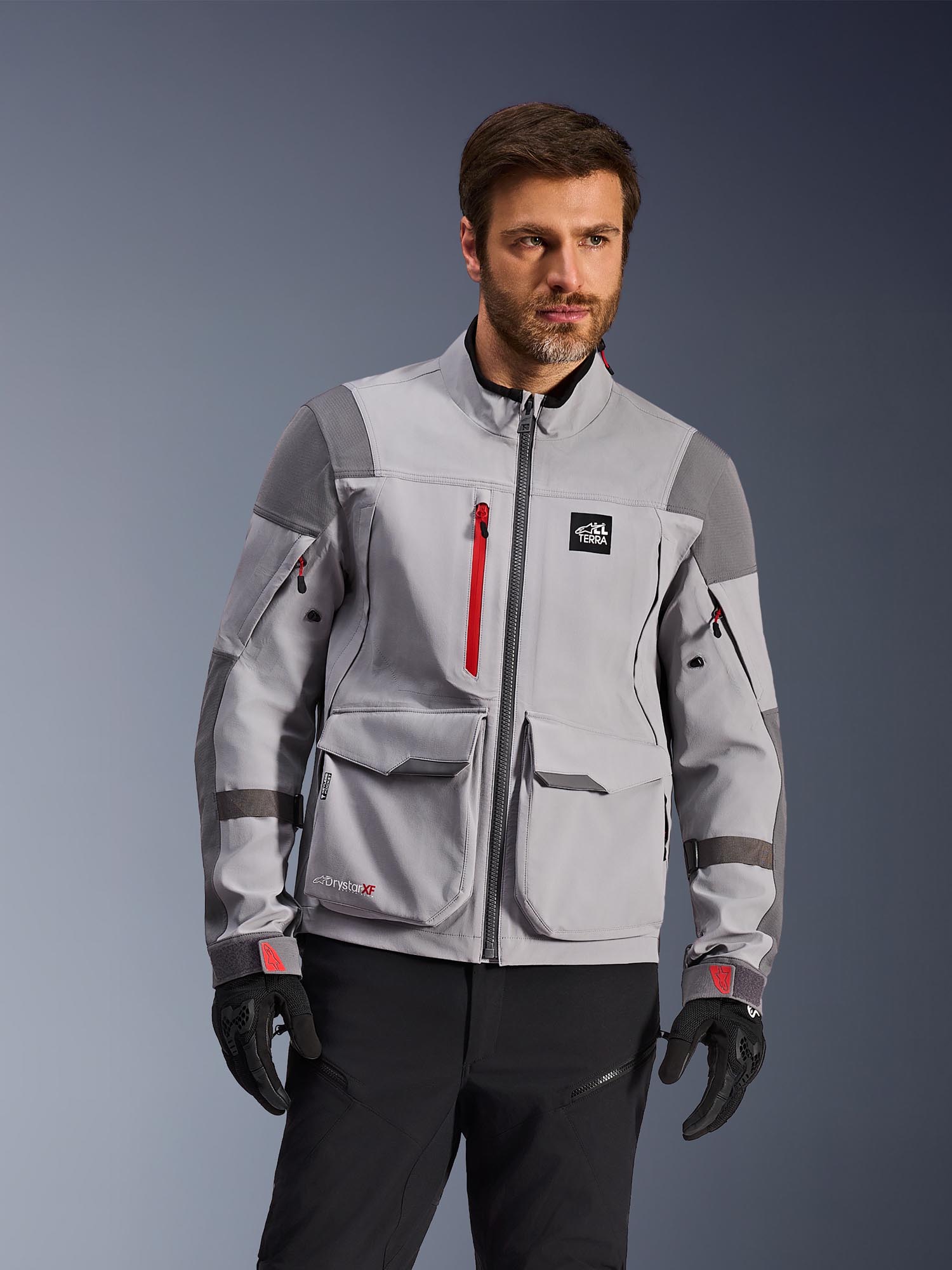 Alpinestars Maxdura Drystar XF waterproof Motorcycle Textile Jacket grey/light grey XL Figure 3