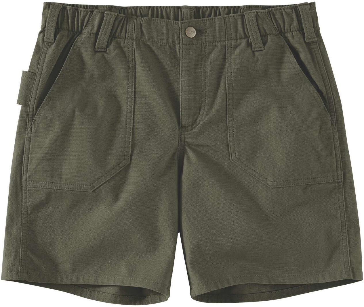 Carhartt Rugged Flex Relaxed Fit Canvas Work Pantaloni scurți pentru femei Verde închis 10 Figura 1