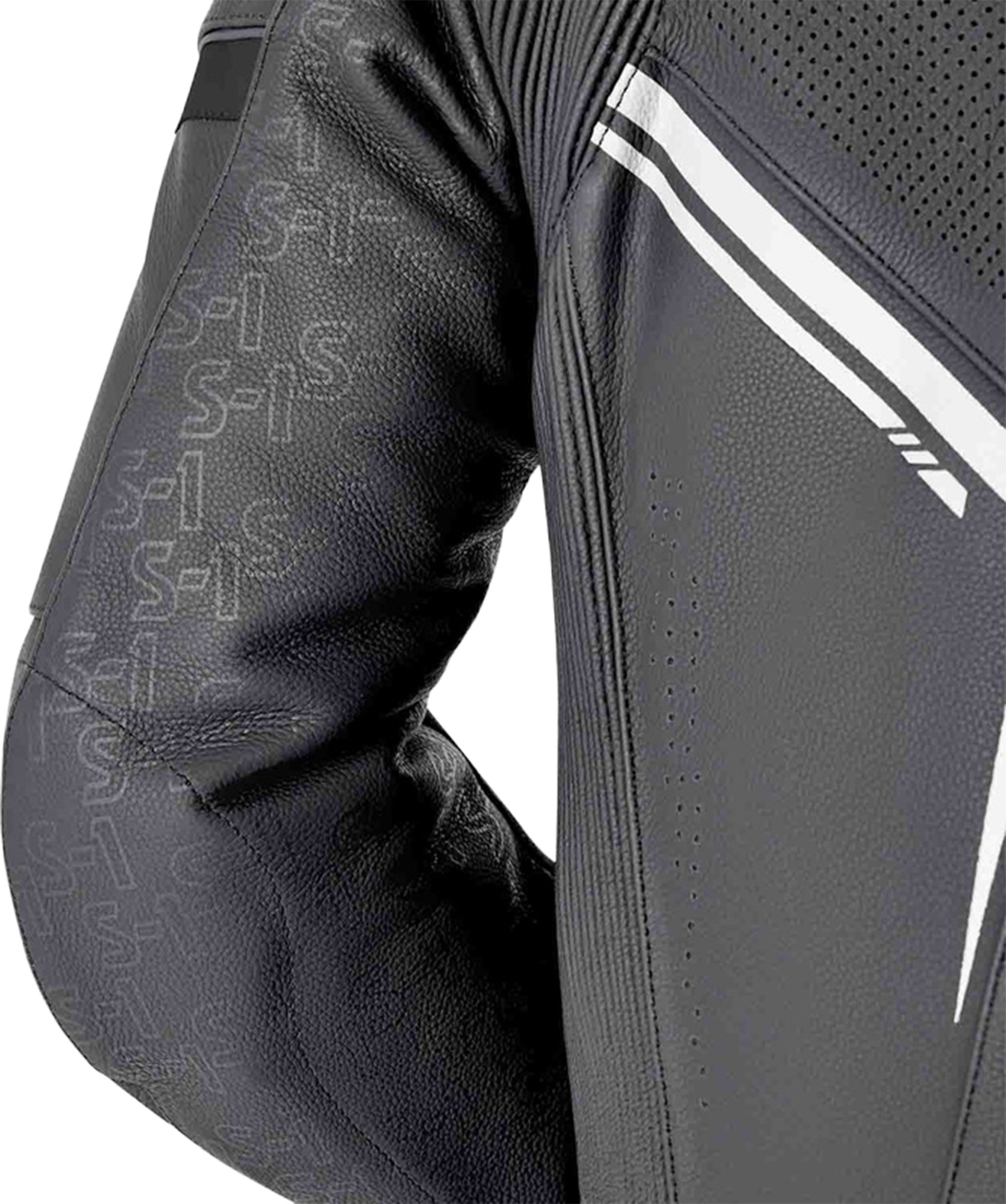 RST S1 D3O perforerad endelad motorcykelläderdräkt svart/vitt 60 Figur 6
