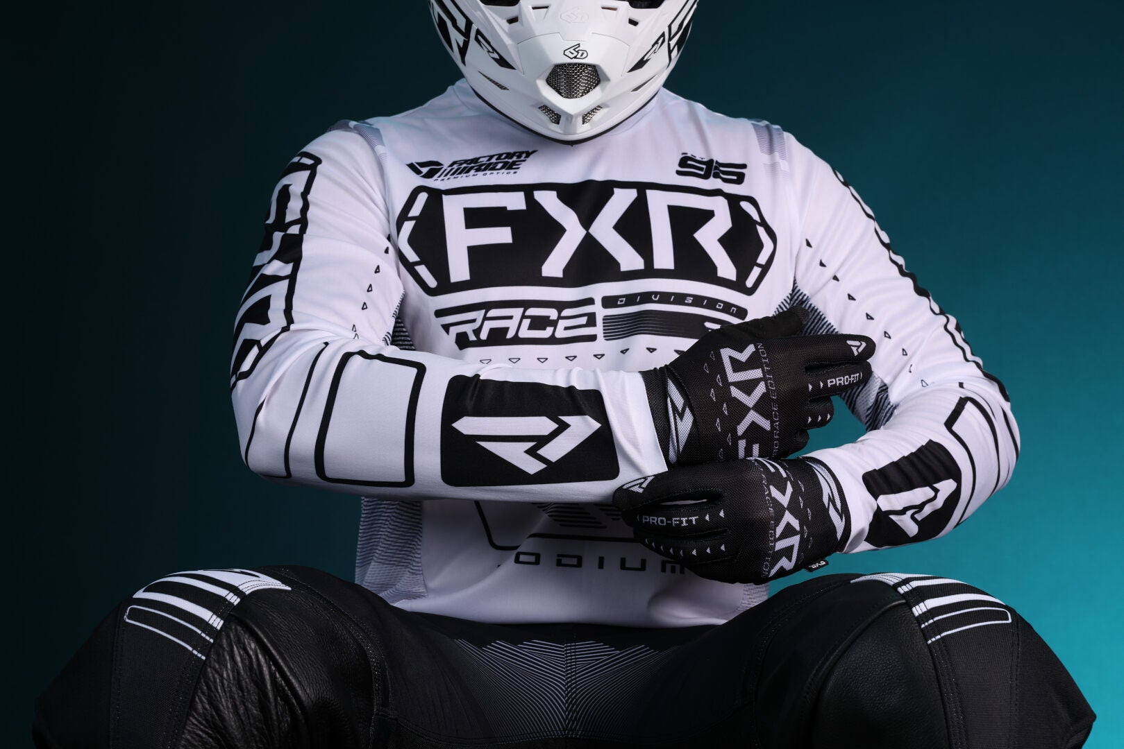 FXR Podium 2025 Motokrosový dres bílá/černá XL Obrázek 3