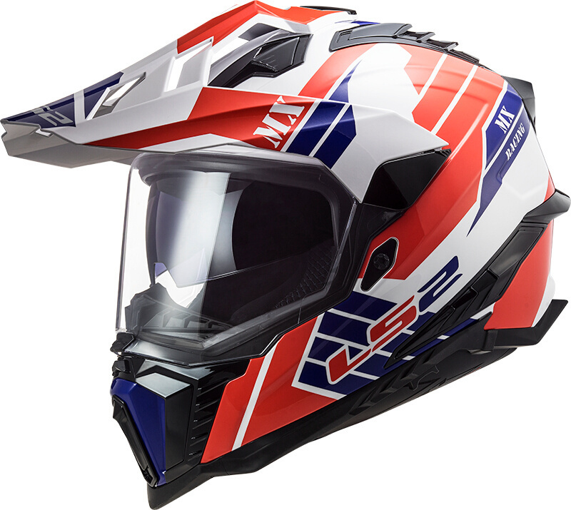 LS2 MX701 Explorer HPFC Atlantis Casco Motocross bianco/rosso/blu S (55/56) Figura 1