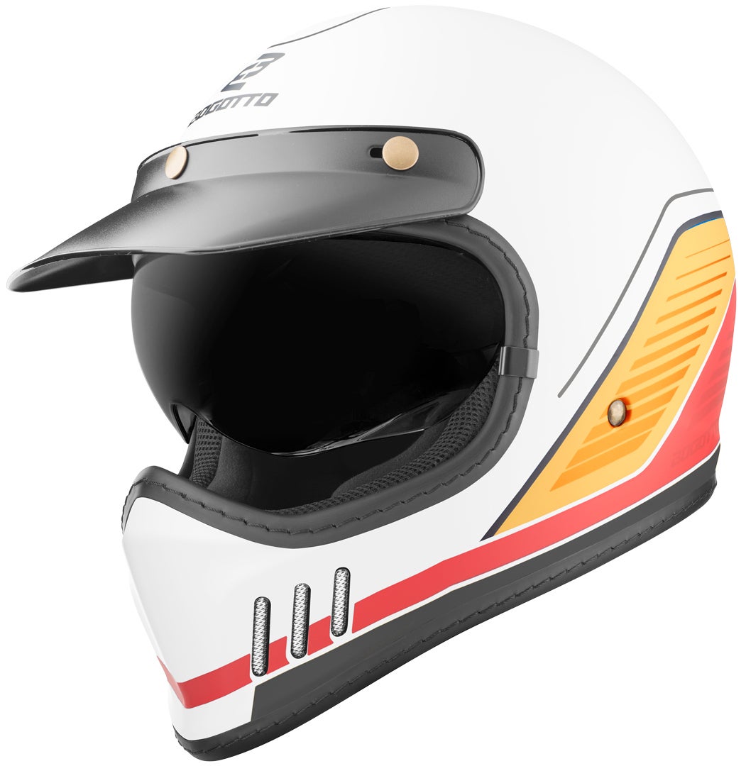Side view of Bogotto FF980 EX-R Caferacer Cross Helmet