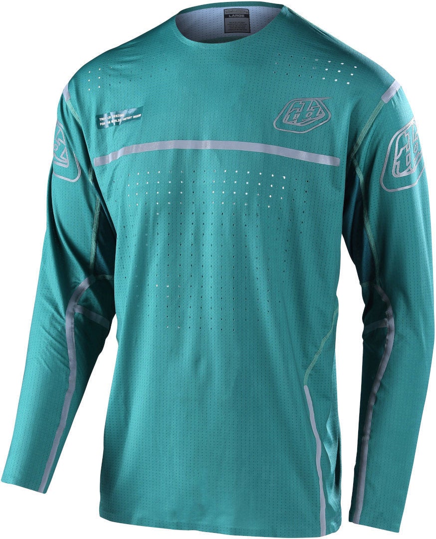 Troy Lee Designs Sprint Ultra Lines Fiets Jersey groen/wit L Figuur 1