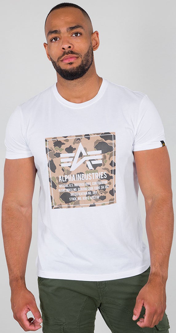 Alpha Industries Camo Block Футболка Белый XL Рисунок 1