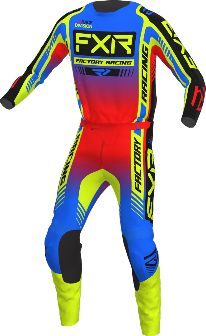 FXR Clutch Pro Motocrossbyxor för ungdomar blå/gul 22 Figur 3