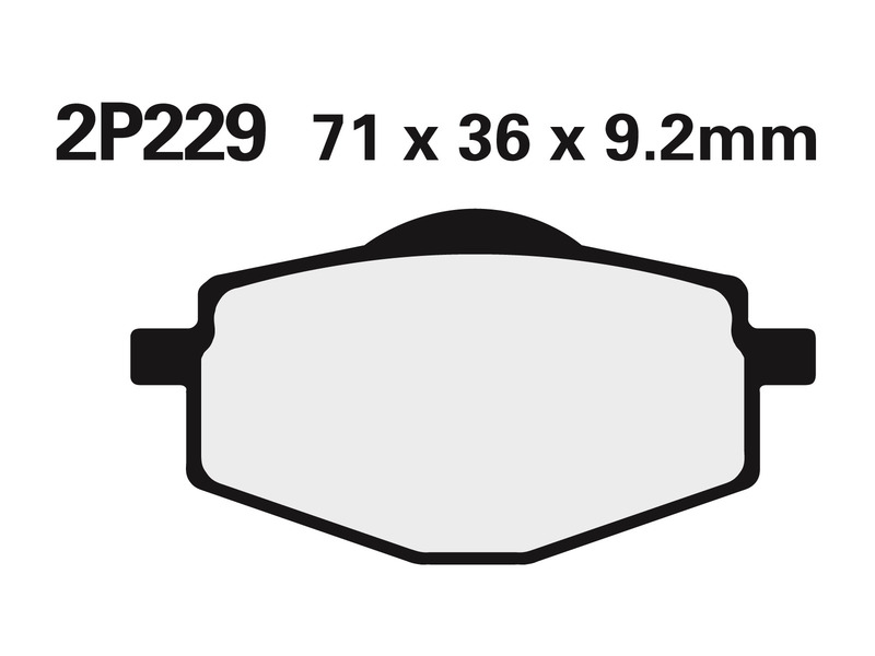 NISSIN Halvmetalliska terrängbromsbelägg - 2P-229GS Figur 1