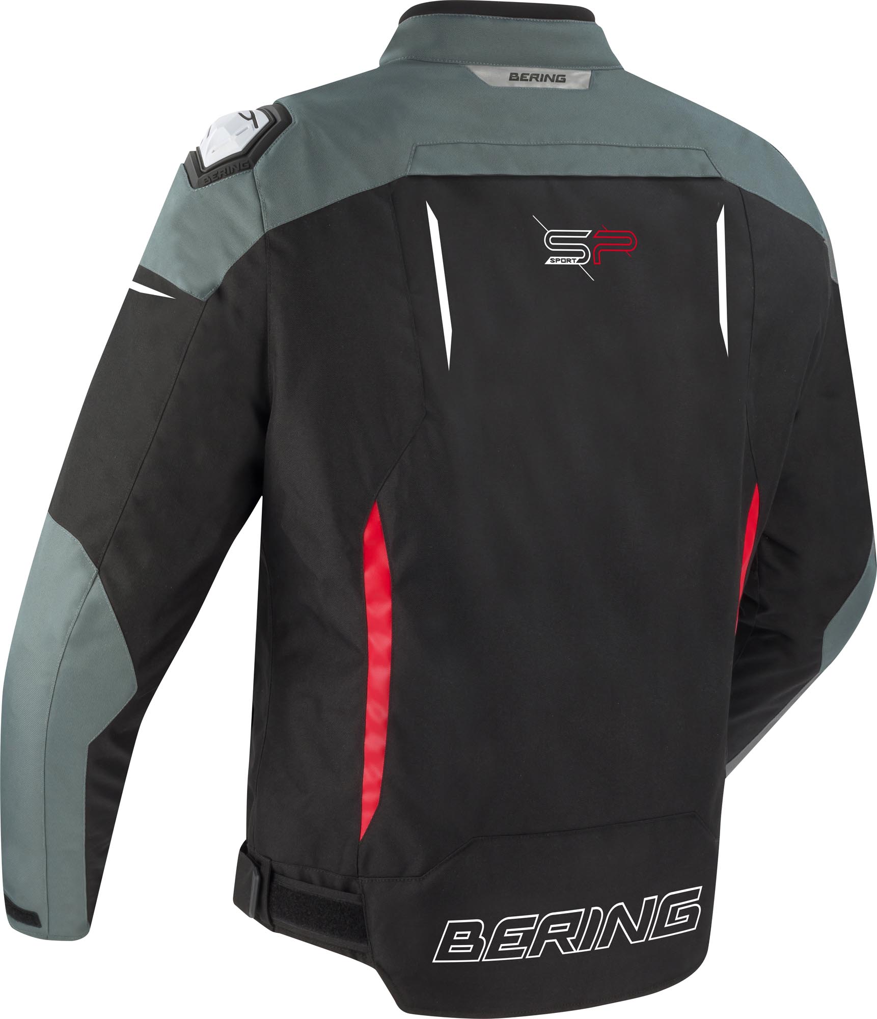 Bering Gang waterproof Motorcycle Textile Jacket black/grey/red M Figure 2