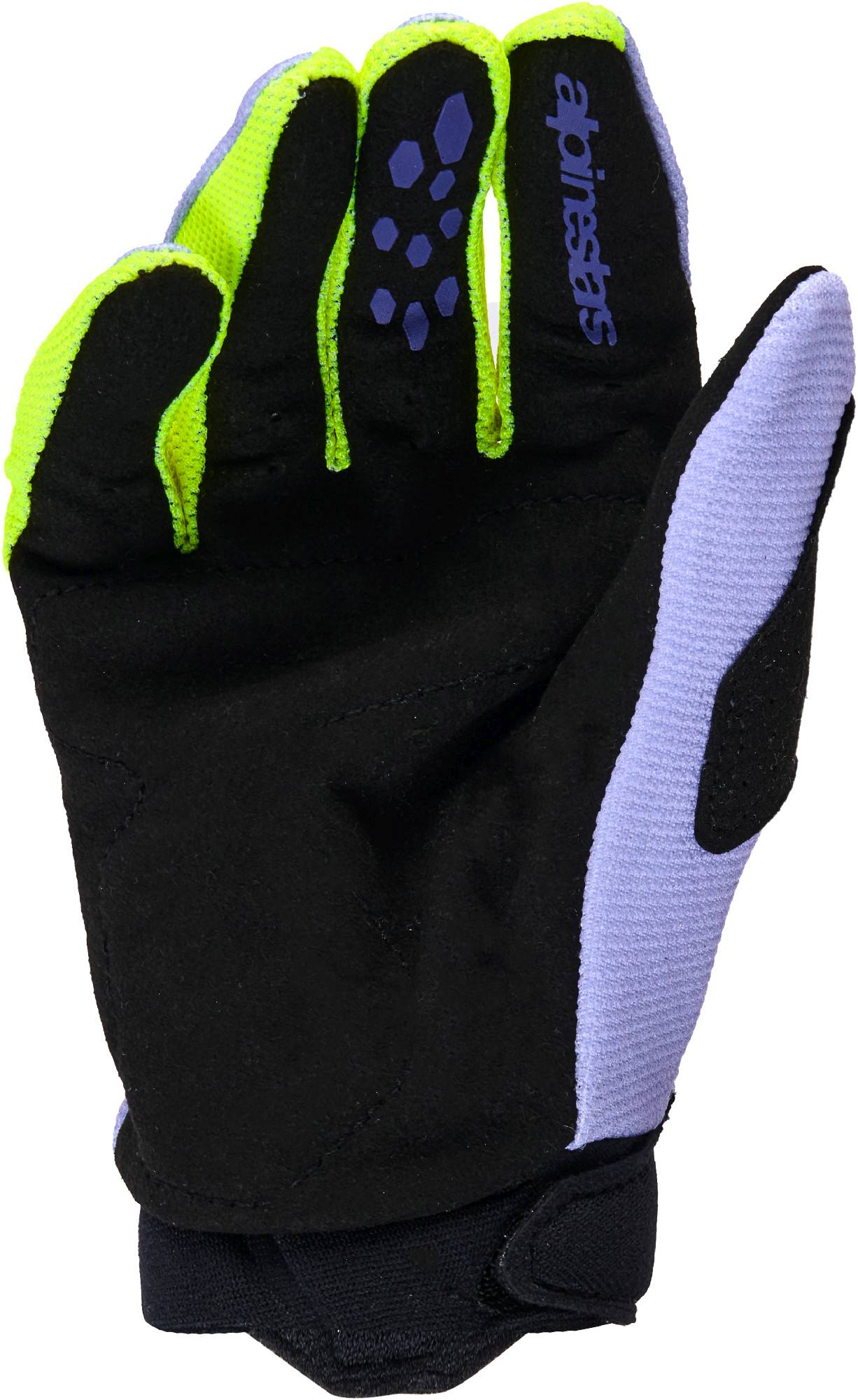 Alpinestars Full Bore V2 Youth Motocross Gloves purple/neon yellow S Figure 2