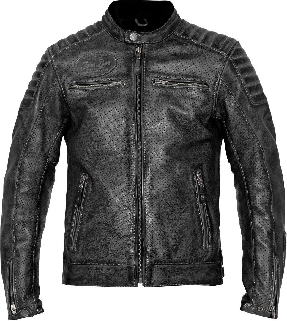 John Doe Storm Motorrad Lederjacke schwarz XL Abbildung 1