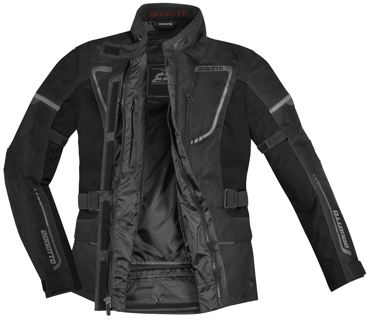 Bogotto Azury 2in1 waterproof Ladies Motorcycle Textile Jacket black S Figure 6