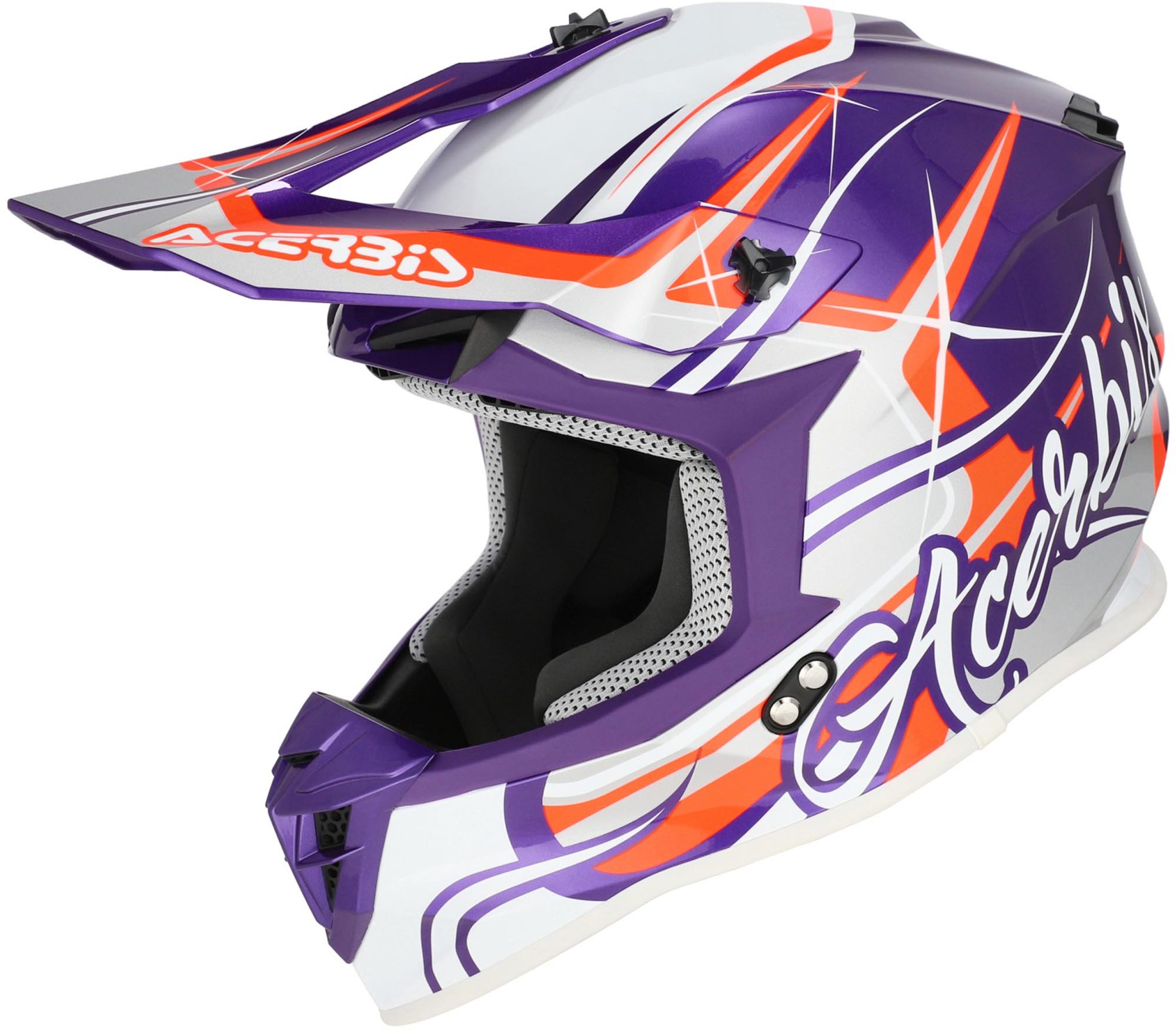 Acerbis Linear Graphic 2026 Motocrosshelm paars/wit S (55/56) Figuur 1
