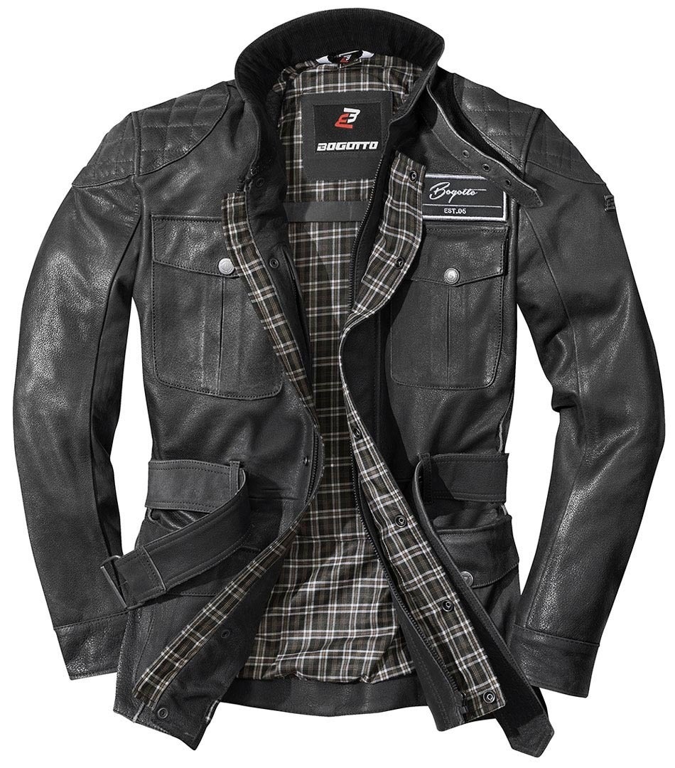 Bogotto Bristol Motorcycle Leather Jacket black 52 Figure 3