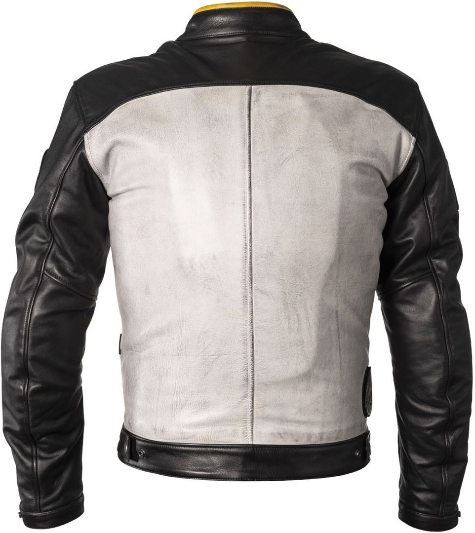 Helstons Indy Jachetă de piele de motocicletă Alb/Negru/Galben S Figura 2