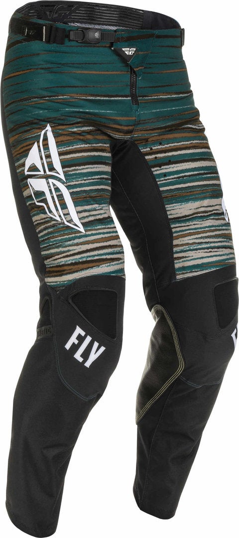 Fly Racing Kinetic Wave Calças de Motocross preto/azul/branco 30 Figura 1