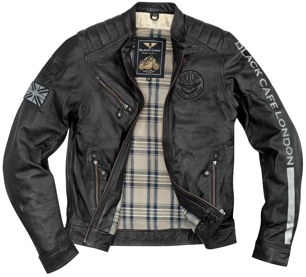 Black-Cafe London Shanghai Motorcycle Leather Jacket 58 Figure 2