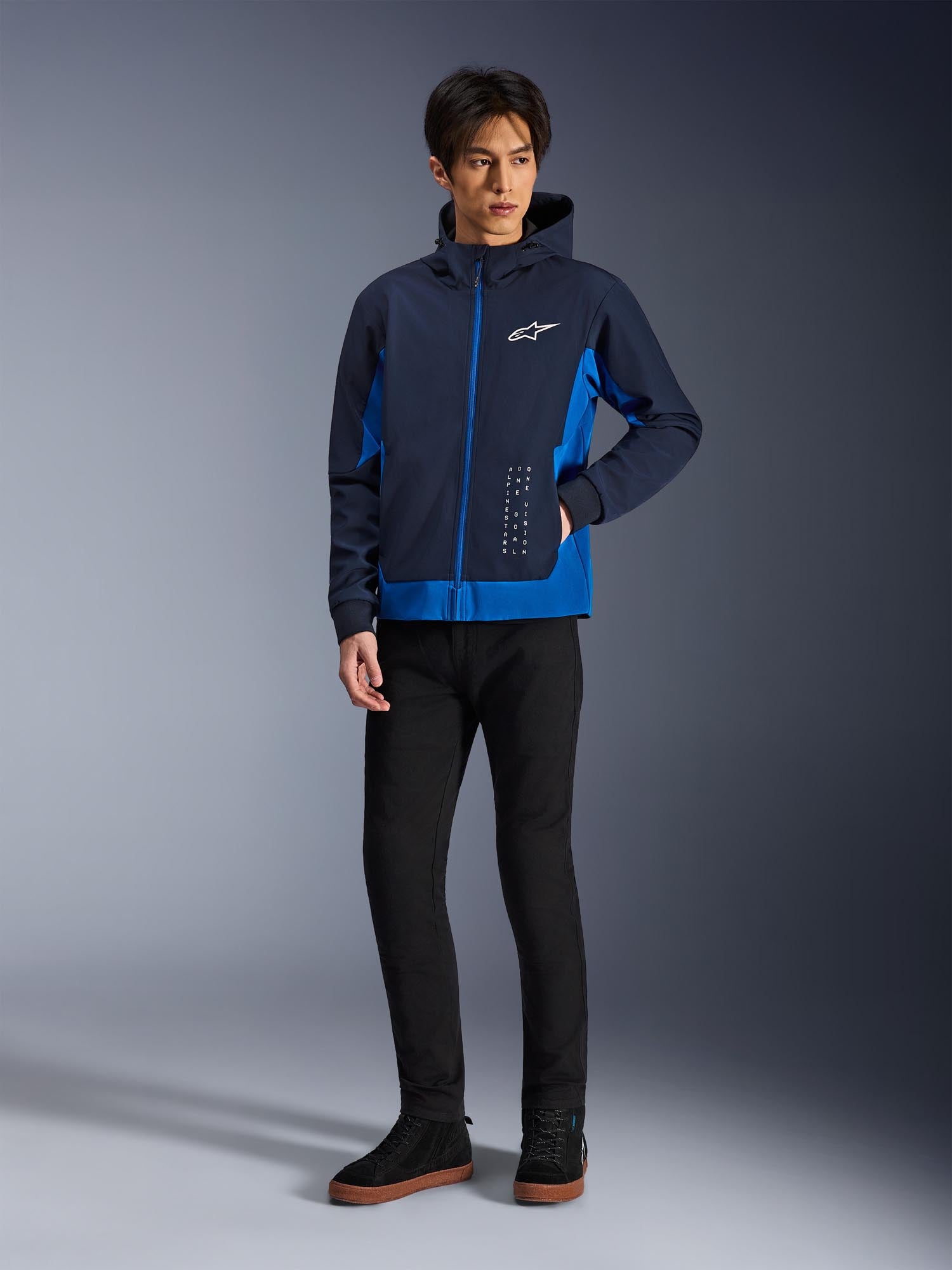 Side view of Alpinestars Radium Tech Motorcycle Zip Hoodie