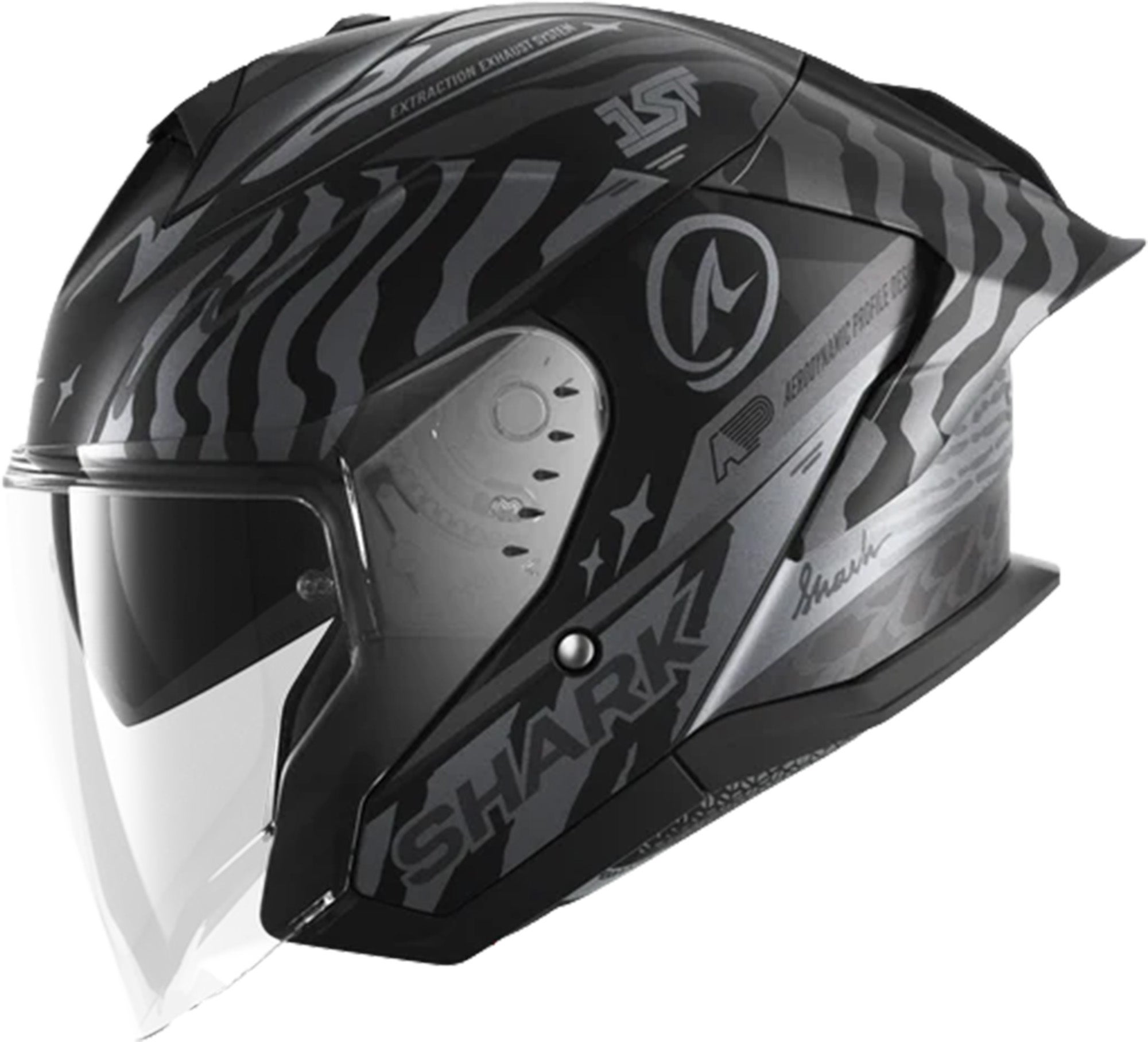Side view of Shark Skwal Cup Speed-Fancy Mat Jet Helmet