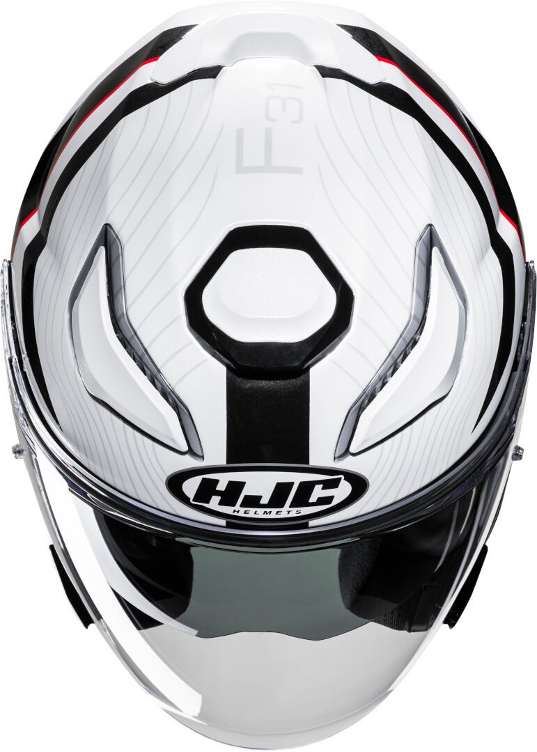 HJC F31 Naby Casque jet Blanc/Noir/Rouge S (55/56) Figure 3