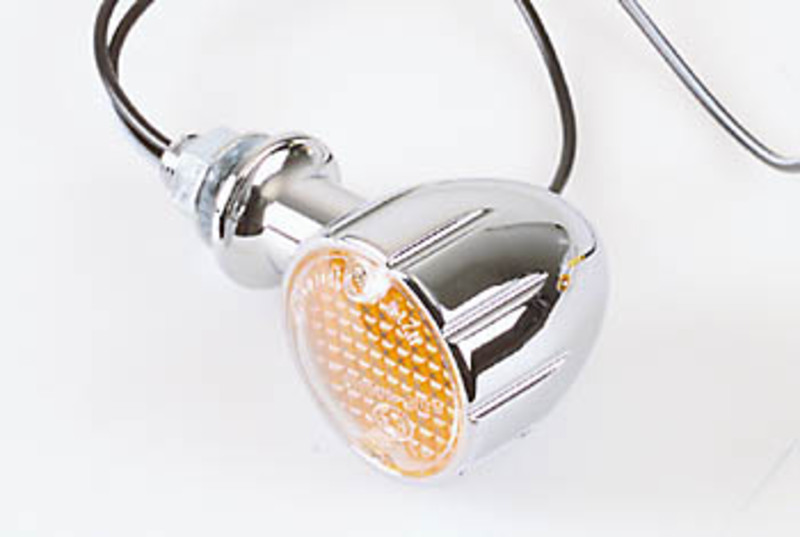 HIGHSIDER Smart Arizona Bulb Mini Indikator Kropp Krom / Lins Orange (Par), Fram och Bak Figur 1