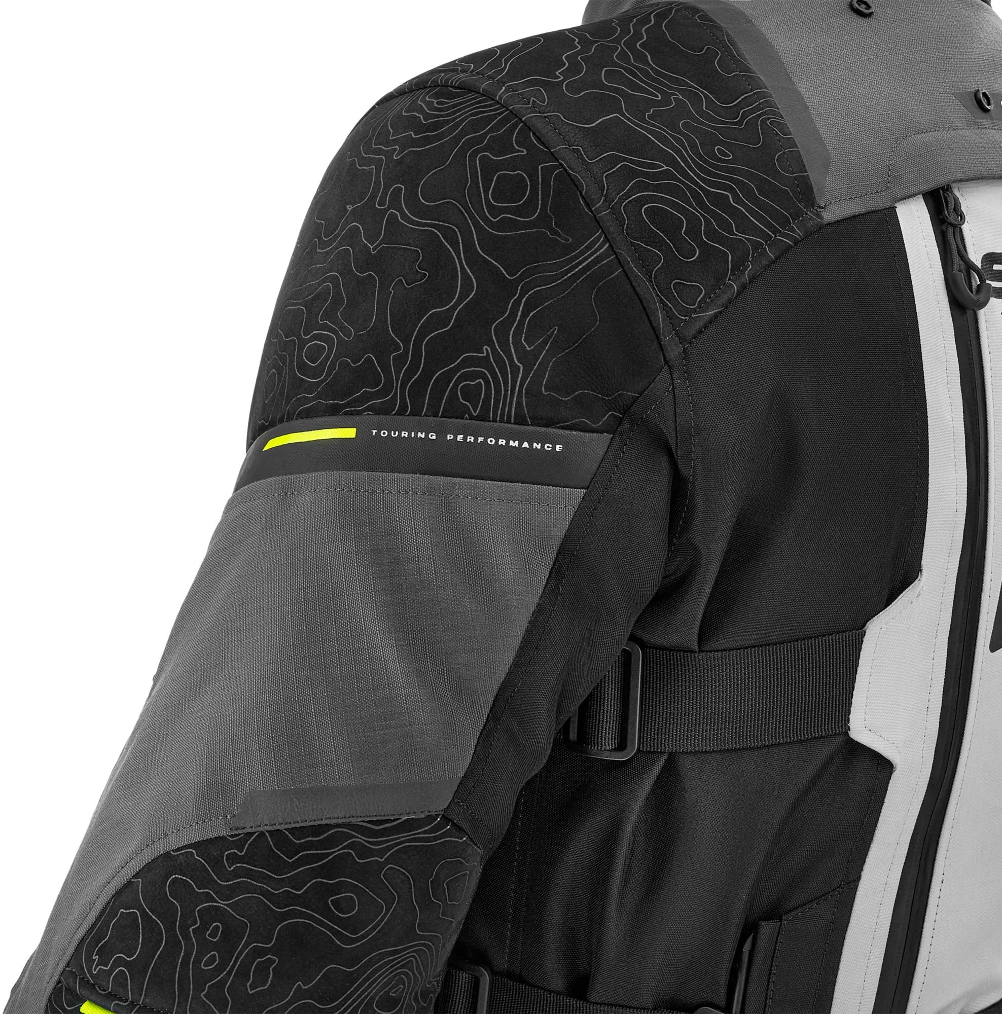 SHIMA Tracker Motorcycle Textile Jacket white/grey/yellow 4XL Figure 16