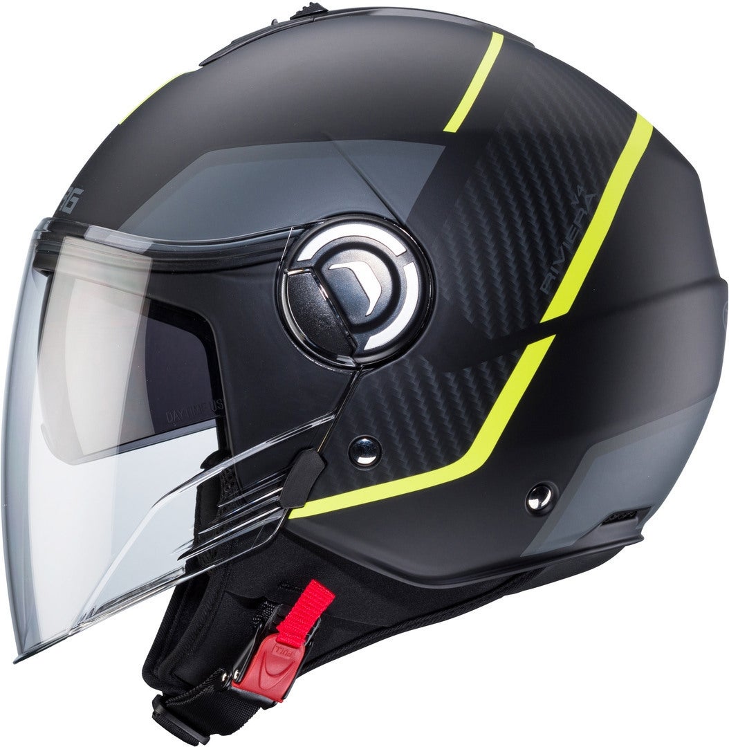 Caberg Riviera V4 X Geo Casco Jet nero opaco/giallo S (55/56) Figura 3