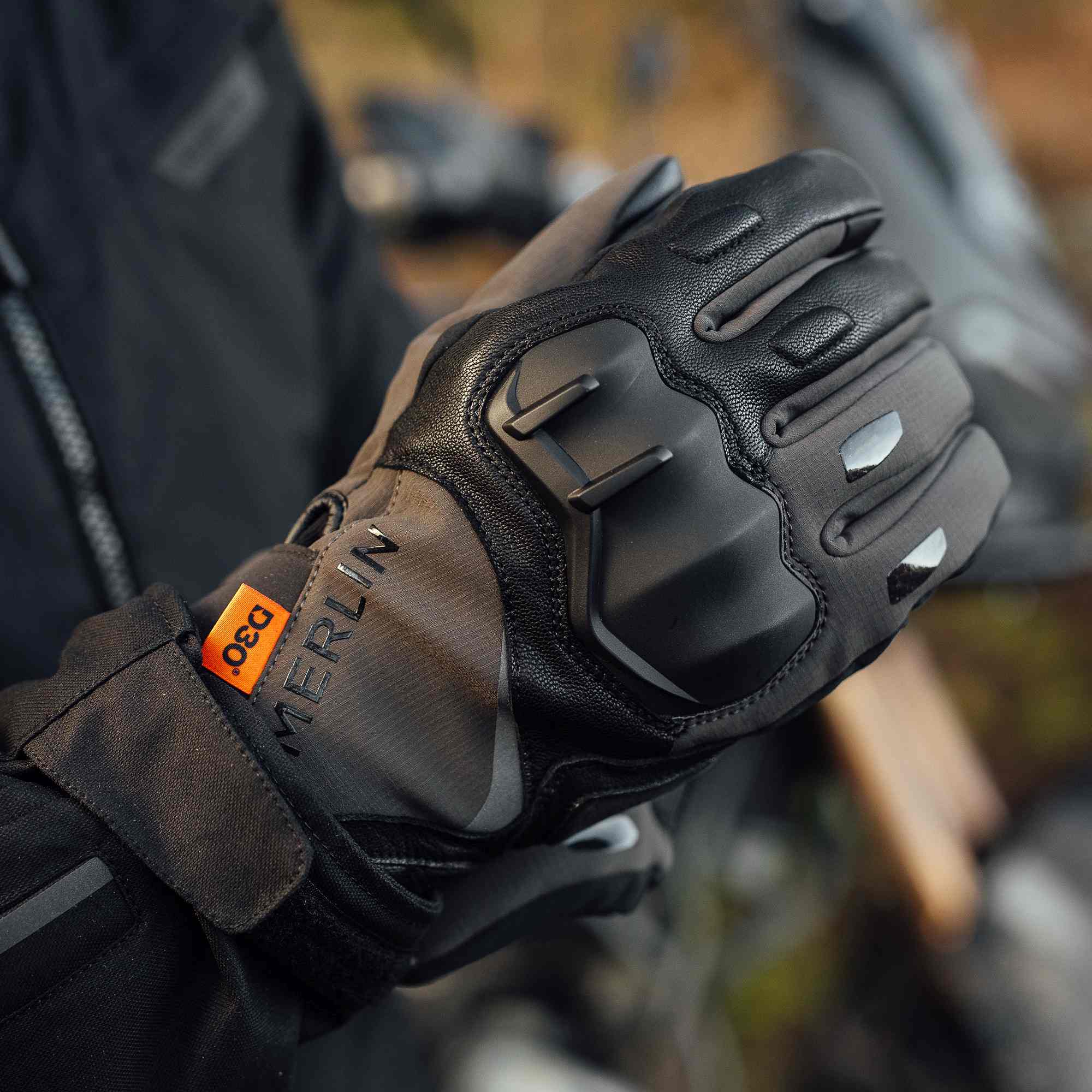 Merlin Denali D3O wasserdichte Motorrad Handschuhe 黒/灰色 2XL 図4