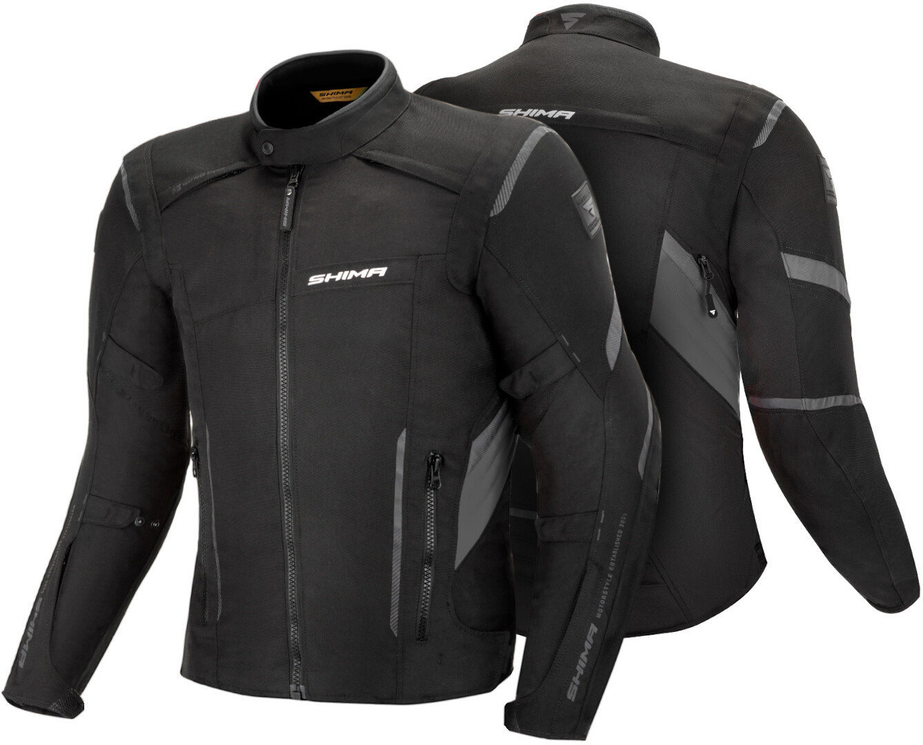 SHIMA Rush waterdichte motorfiets textiel jas Zwart L Figuur 3