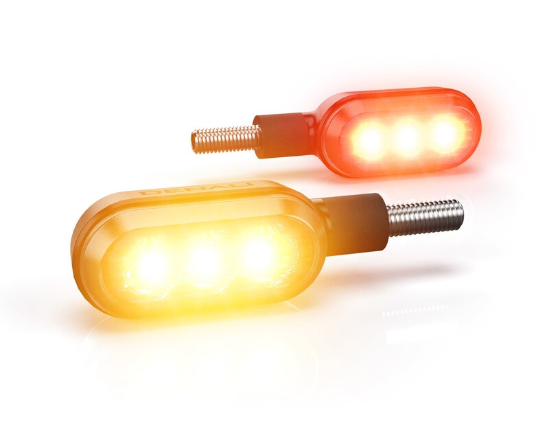 DENALI T3 Switchback M8 LED 3in1 lumină laterală combinată corp negru / lentilă transparentă (pereche), spate Figura 8