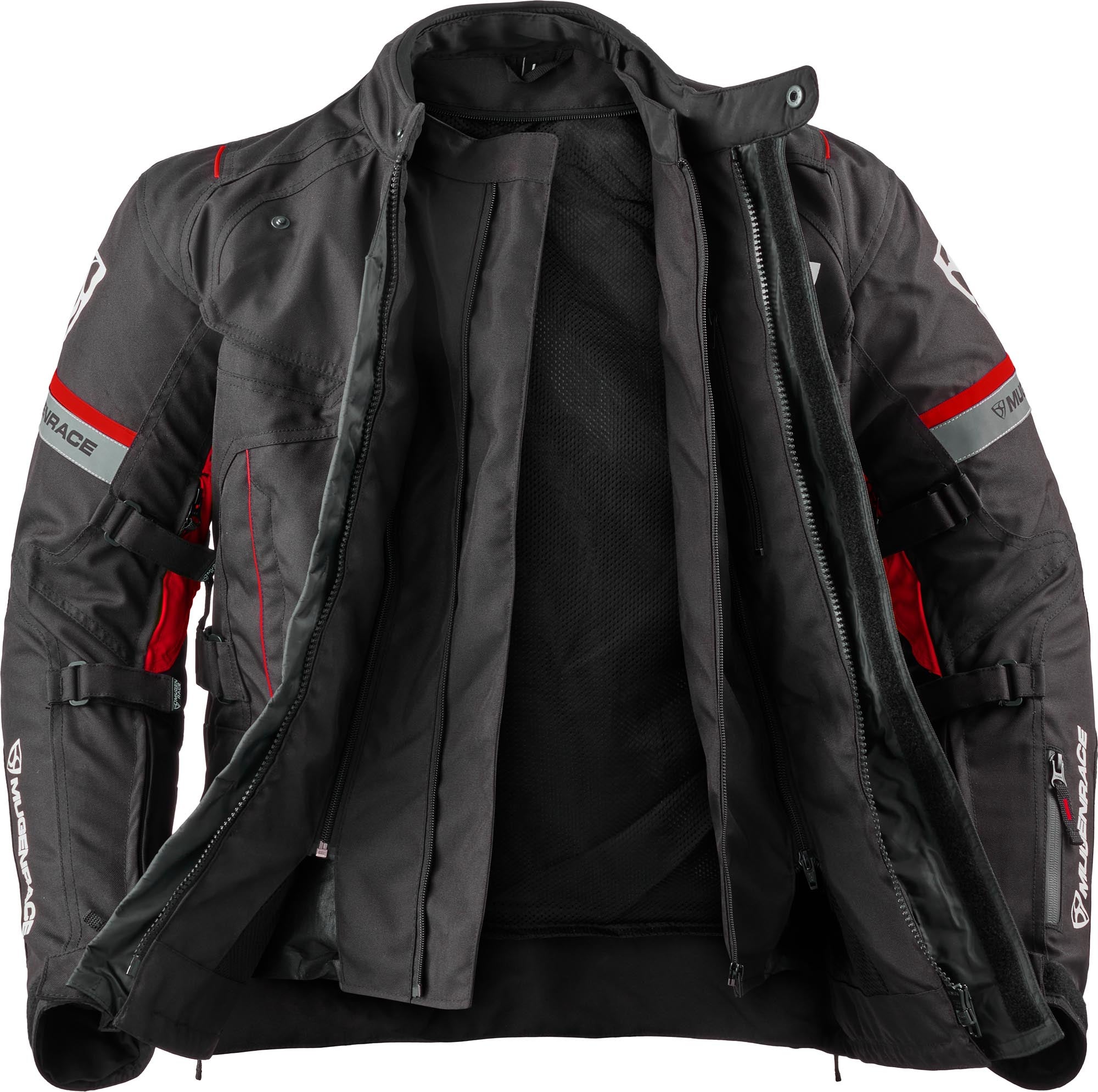 MUGENRACE T-Uno waterproof Motorcycle Textile Jacket black/red XXL Figure 4