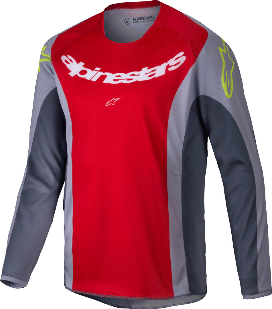 Alpinestars Racer Melt Tricou de motocross pentru tineret Roșu/Gri S Figura 1