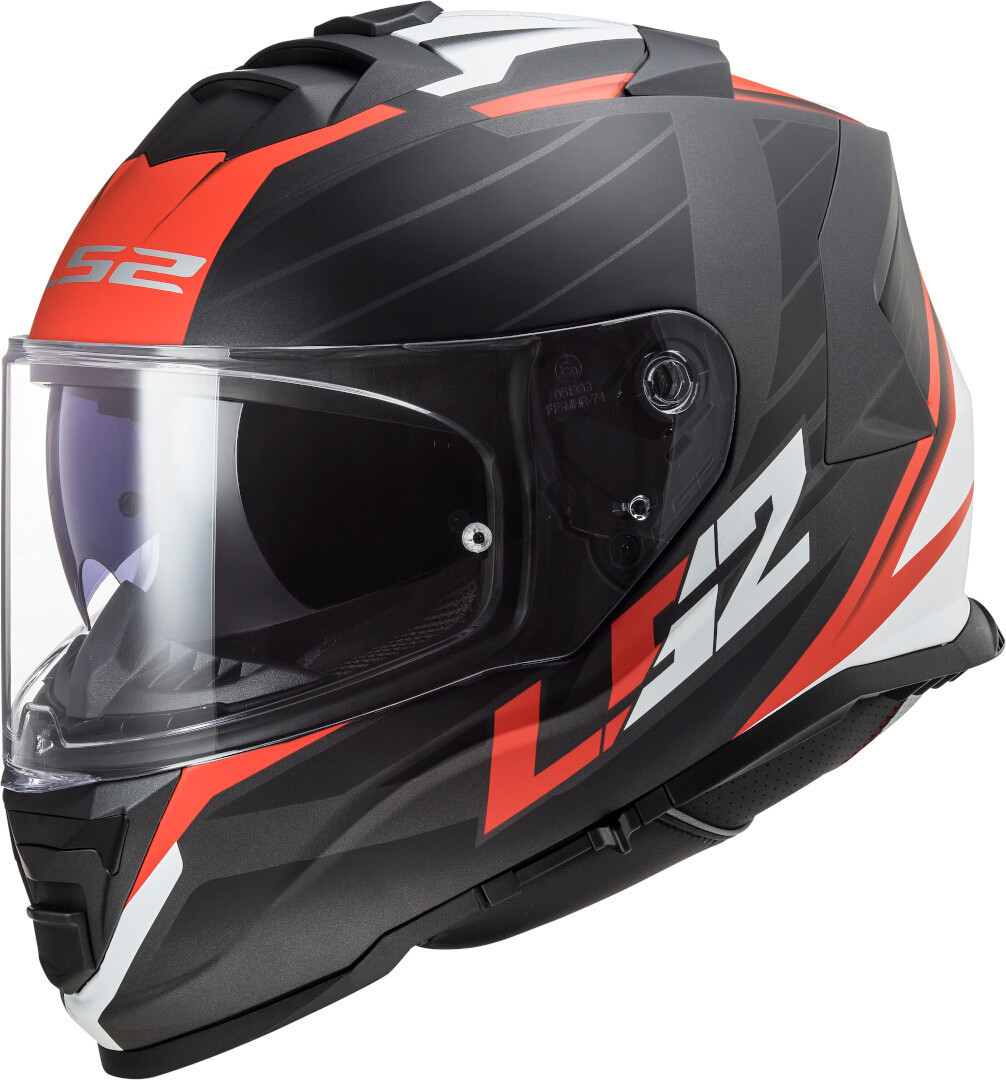 LS2 FF800 Storm Nerve Casco nero opaco/rosso XL (61/62) Figura 1