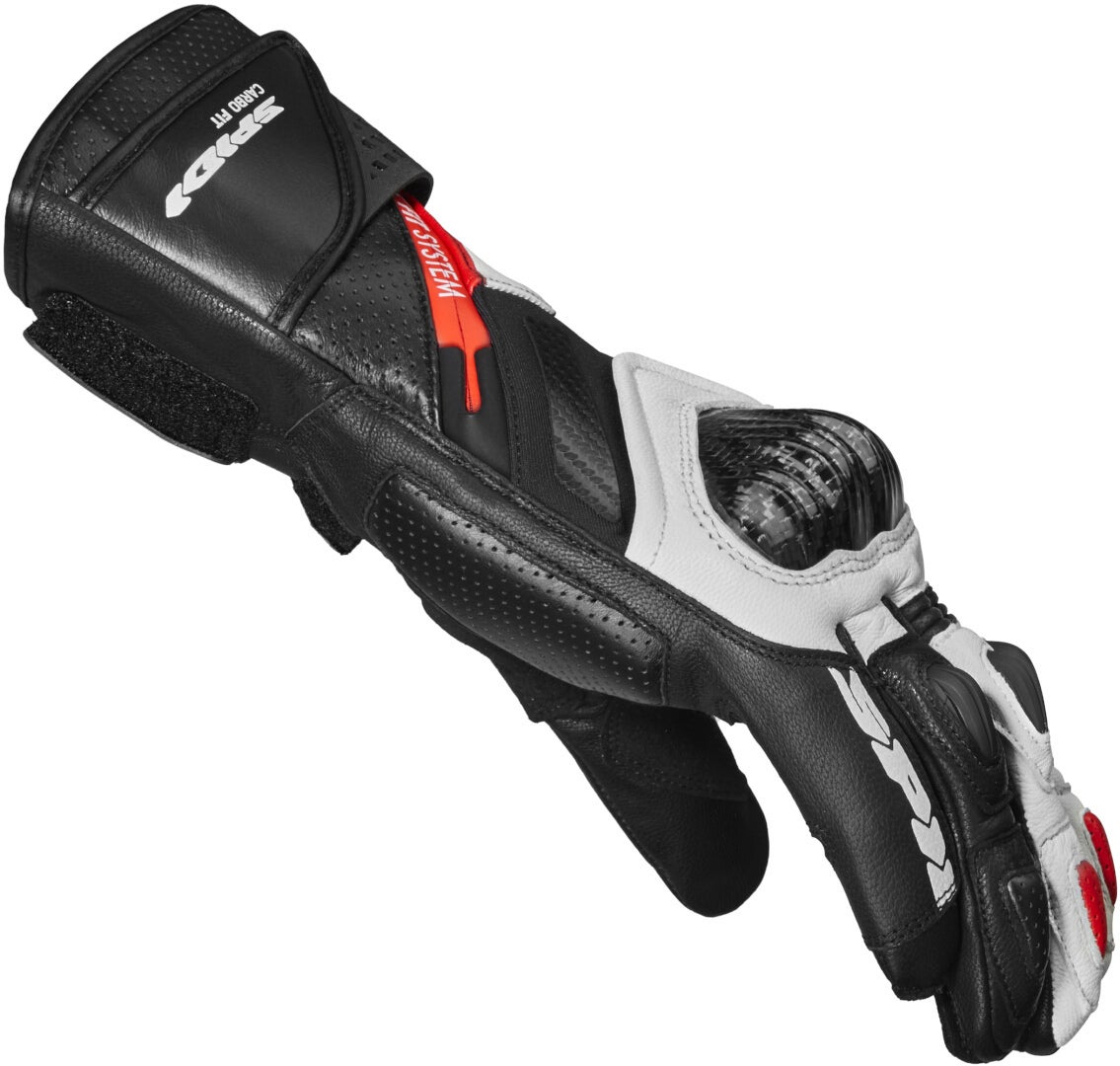 Spidi Carbo Fit Motorcykel handsker sort/hvid/rød XL Figur 2