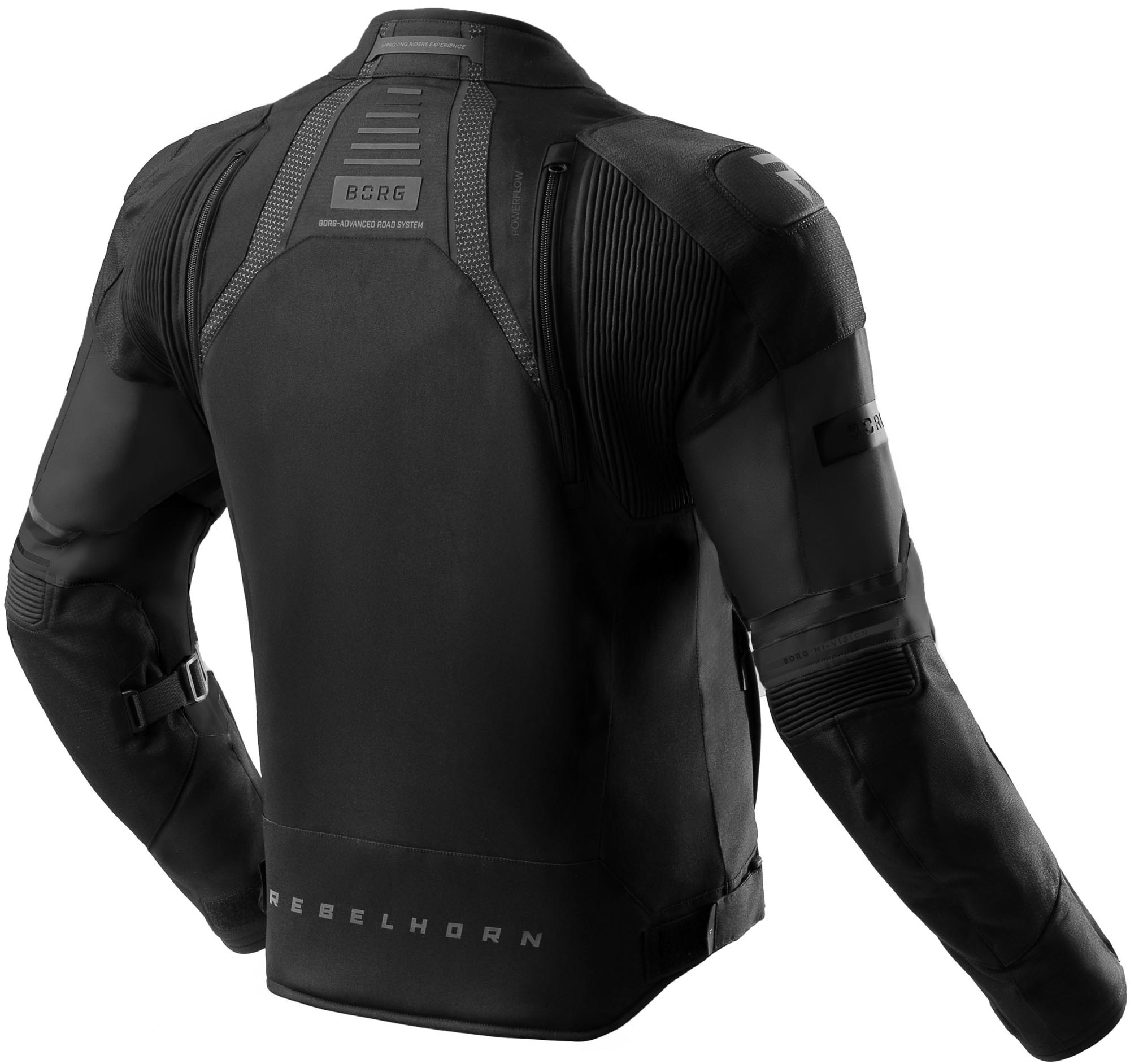 Side view of Rebelhorn Borg 2 waterproof Motorcycle Textile Jacket