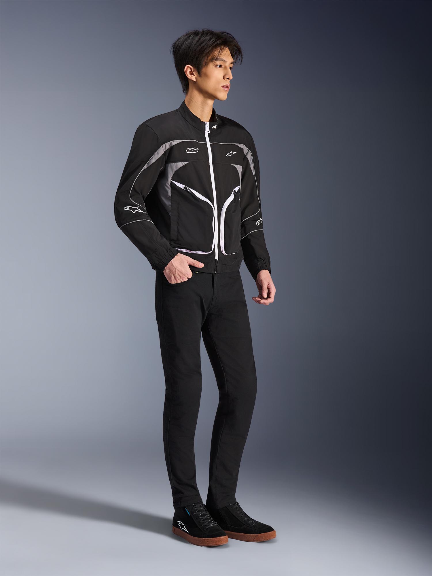Alpinestars Unite Motorcycle Textile Jacket black/dark grey S Figure 8