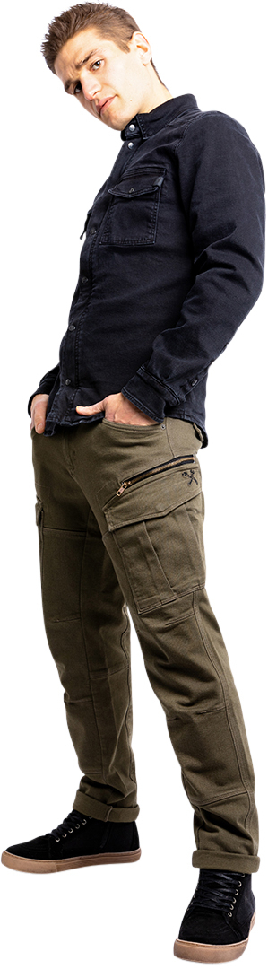 John Doe Defender Mono Damen Motorrad Textilhose oliv 27 L30 Abbildung 8