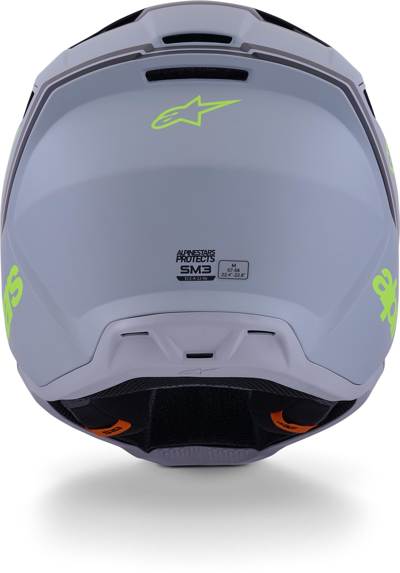 Alpinestars S-M3 Radium Motocross Helmet grey/yellow matt M (57/58) Figure 4