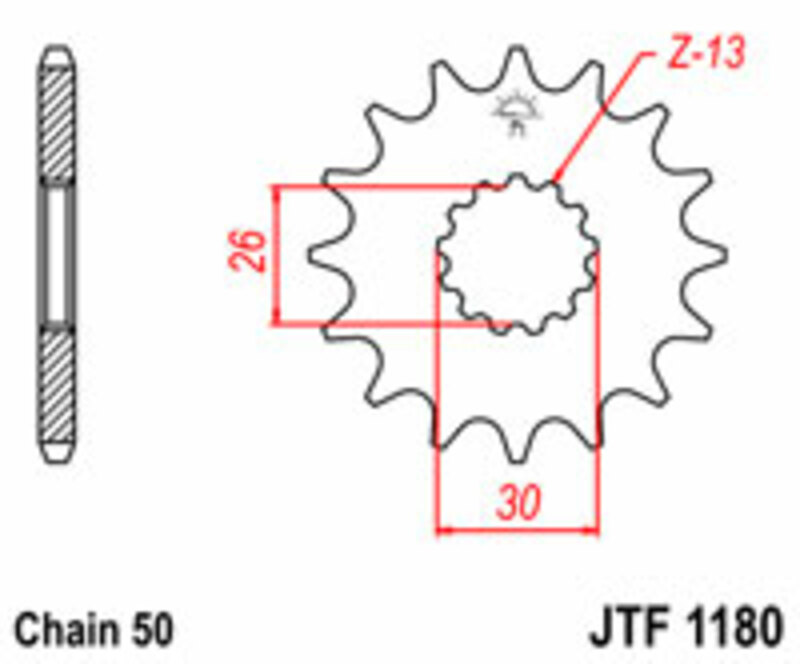 JT-DRIVHJUL Standard stålhjul 1180 - 530 Figur 3