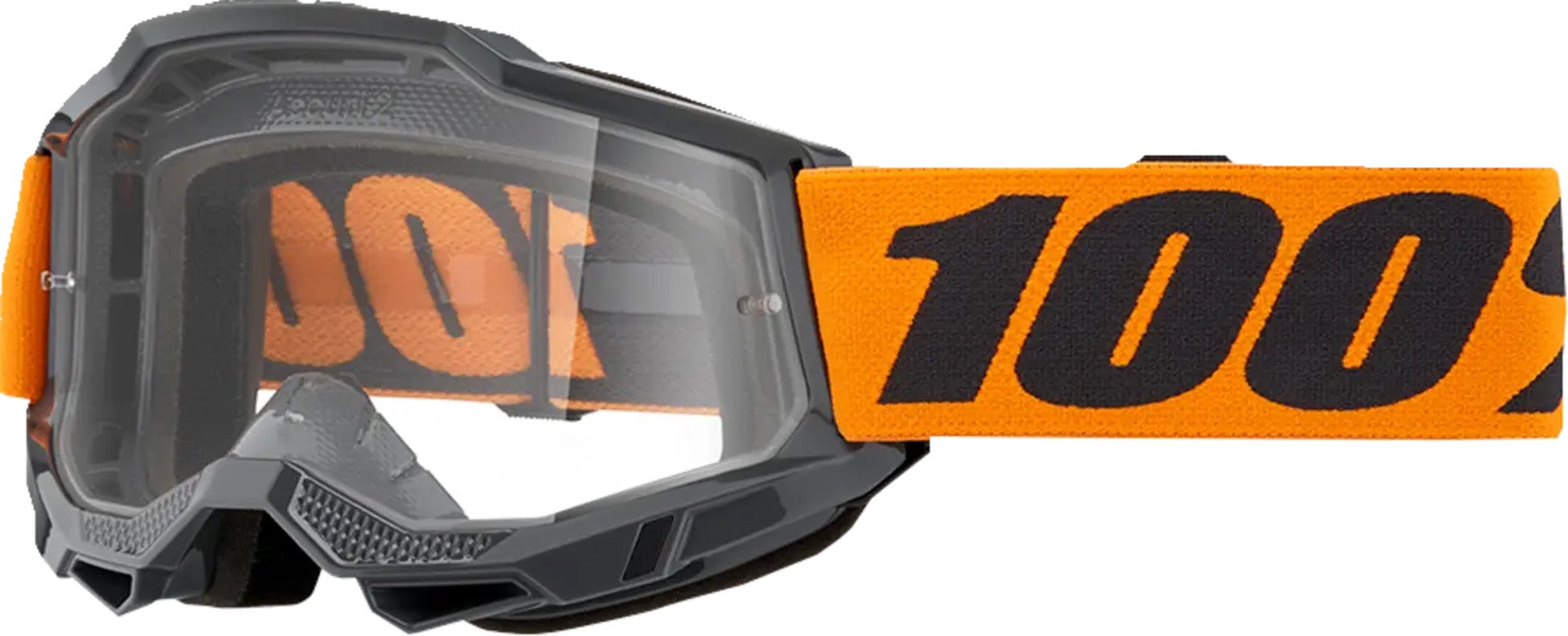 100% Accuri 2 OTG Clear Lunettes de motocross Orange/Noir Figure 1