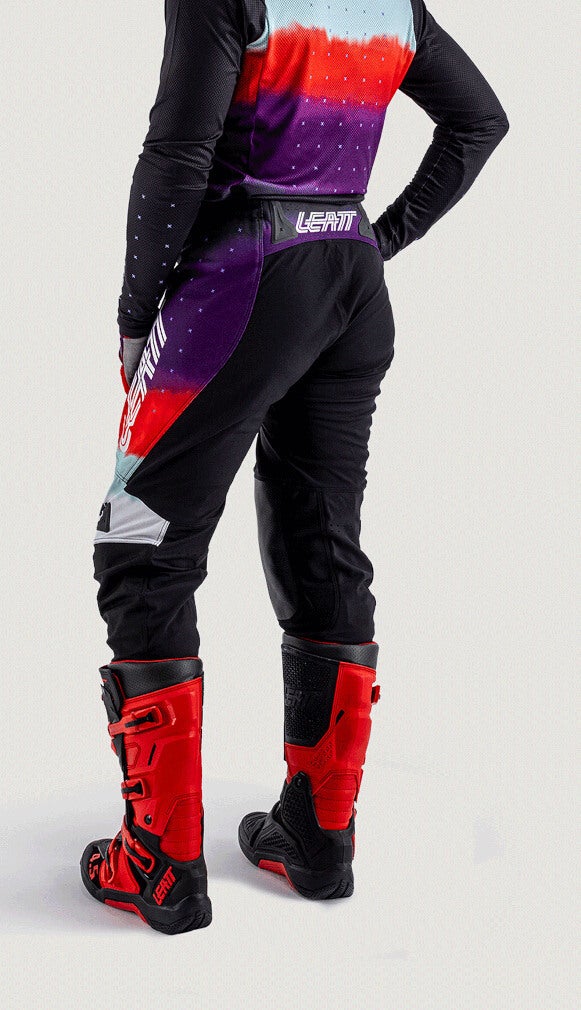 Leatt Moto 4.5 Lite Pantaloni da motocross da donna nero/viola/rosso/bianco XXL Figura 4